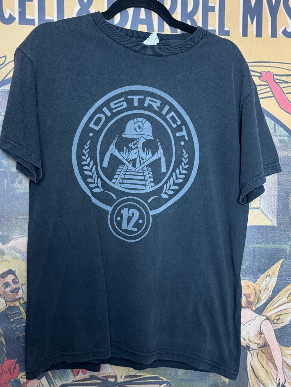 Hunger Games District 12 Graphic Alstyle Black 2012 Movie Promo T-Shirt